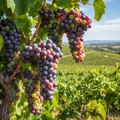Colorful Grapes in Nature